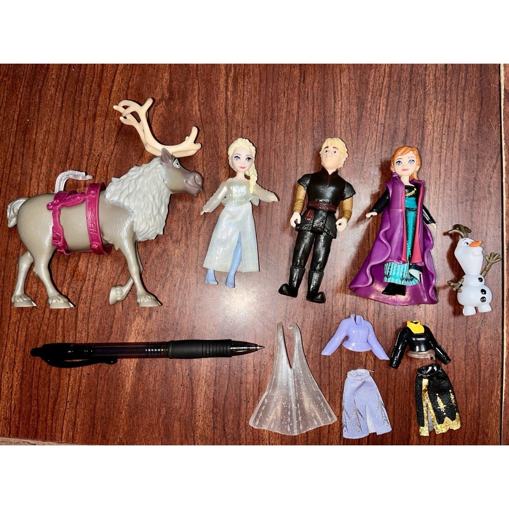Disney Frozen Action Figure Set Kids 3.5" Elsa Anna Olaf Kristoff & Accessories